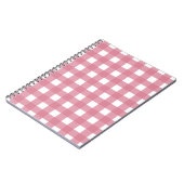 Carnet Pink White En vichy Vérifier Plat (Côté gauche)