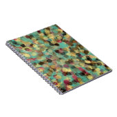 Carnet pink yellow green and blue circle pattern abstract (Côté Droit)