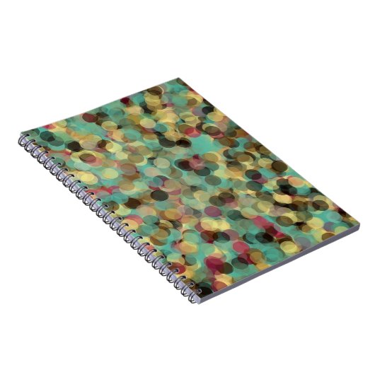 Carnet pink yellow green and blue circle pattern abstract (Côté Droit)