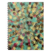 Carnet pink yellow green and blue circle pattern abstract (Devant)