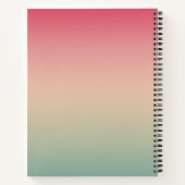 Carnet Pink Yellow & Green Gradient Nom du script Monogra (Dos)