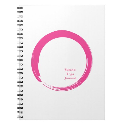 Carnet Pink Zen Symbol / Enso Circle (Devant)