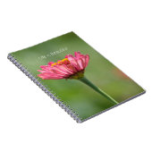 Carnet Pink Zinnia Flower (my photography) (Côté Droit)