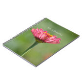Carnet Pink Zinnia Flower (my photography) (Côté gauche)