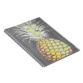 Carnet Pinneappa jaune tropical sur gris (Côté Droit)