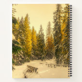 Carnet Pins couverts de neige Forêt Nature Photo (Dos)