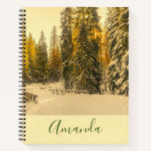 Carnet Pins couverts de neige Forêt Nature Photo (Devant)