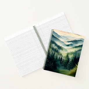 Carnet Pins de montagne au matin brumeux