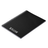 Carnet Pinstripes noires (Côté gauche)