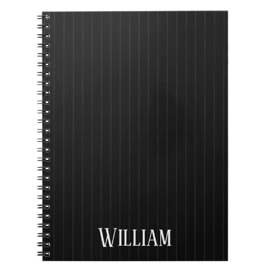 Carnet Pinstripes noires (Devant)
