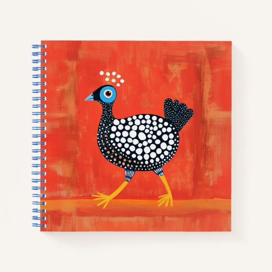 Carnet Pintade tachetée fantaisiste (Devant)