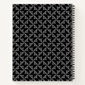 Carnet Pinwheel Spiral White Abstract Illusions Line Art (Dos)