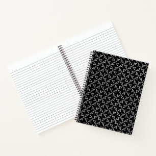 Carnet Pinwheel Spiral White Abstract Illusions Line Art