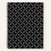 Carnet Pinwheel Spiral White Abstract Illusions Line Art (Devant)