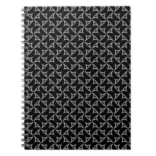 Carnet Pinwheel Spiral White Abstract Illusions Line Art