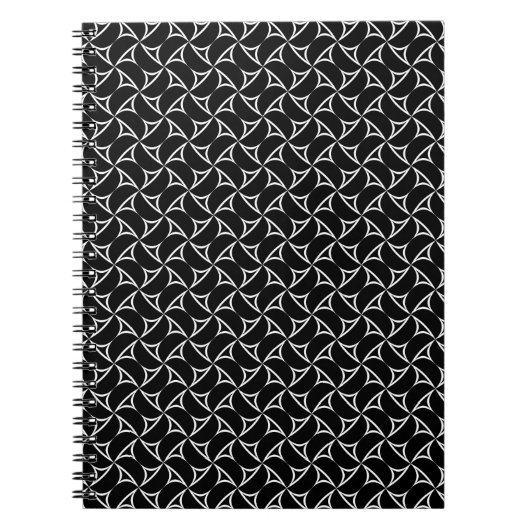 Carnet Pinwheel Spiral White Abstract Illusions Line Art (Devant)