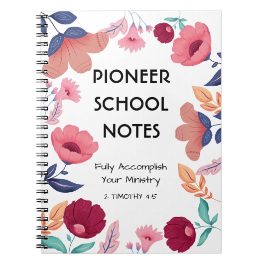 Carnet Pioneer School Gift for JW Pioneer (Devant)