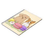 Carnet Pipettes mignonnes et Macarons Illustration (Côté gauche)