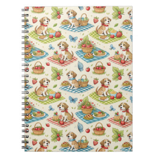 Carnet Pique-nique de chiens mignons - Motif de dessin an