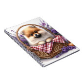 Carnet Pique-nique Fleur sauvage Poméranien Chien Chien C (Côté Droit)
