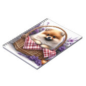 Carnet Pique-nique Fleur sauvage Poméranien Chien Chien C (Côté gauche)