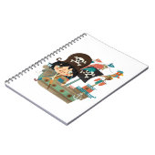 Carnet Pirate et bateau de pirate (Côté gauche)