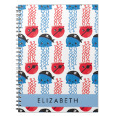 Carnet Pirate Jellyfish, Motif de méduses, Votre nom (Devant)