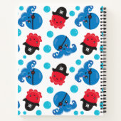 Carnet Pirate Octopus, Motif de pieuvre, Animaux de mer (Dos)