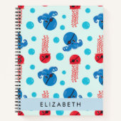 Carnet Pirate Octopus, Pirate Jellfish, Mer, Votre Nom (Devant)