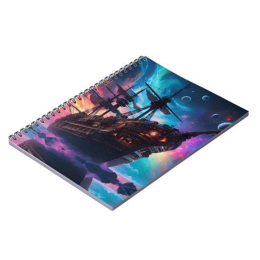 Carnet Pirate Space Ship Nebula et Lunes (Côté gauche)