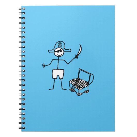 Carnet Pirate Stickman Avec Coffre Au Trésor (Devant)