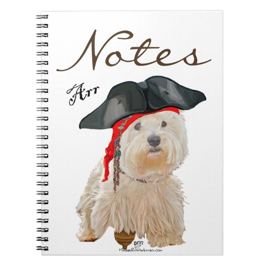 Carnet Pirate Westie (Devant)