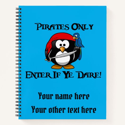 Carnet Pirates seulement - Entrez Si Vous Osez! - Pirate (Devant)