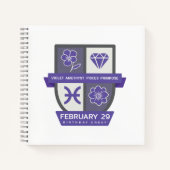 Carnet Pisces Birthday Crest™ for February 19-29 (Devant)