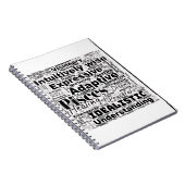 Carnet Pisces Mot Cloud Inspiration Zodiaque (Côté Droit)