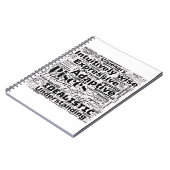 Carnet Pisces Mot Cloud Inspiration Zodiaque (Côté gauche)