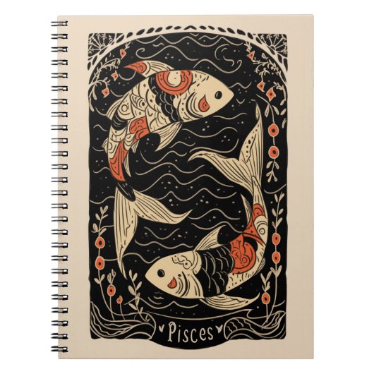 Carnet Pisces Zodiac Céleste Art (Devant)