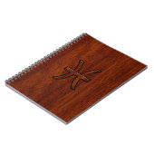 Carnet Pisces Zodiac Connexion en bois acajou style grain (Côté gauche)