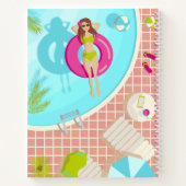 Carnet Piscine fille en bikini plage d'été (Dos)