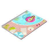 Carnet Piscine fille en bikini plage d'été (Côté gauche)