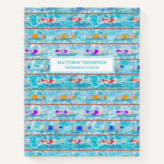 Carnet Piscine Piscine Coach Équipe (Devant)