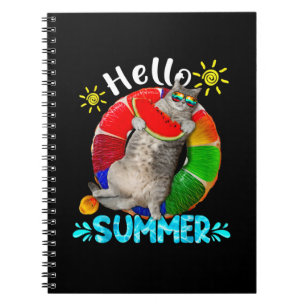 Carnet Piscine Sibérienne Chat Manger Watermelon Bonjour