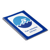 Carnet Pismming venin, swimmer on blue circle custom (Côté Droit)