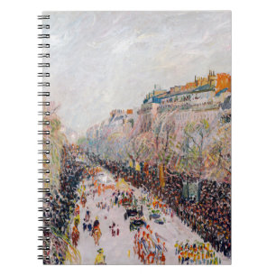 Carnet Pissarro - Montmartre, Mardi Gras sur le boulevard