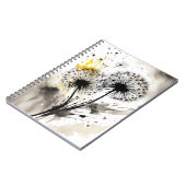 Carnet Pissenlit - Fleurs aquarelle (Côté gauche)