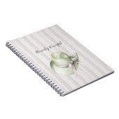 Carnet Pistachio Green Lavender Cowgirl Hat Bow (Côté Droit)