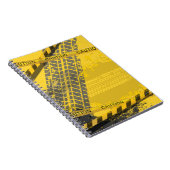 Carnet Piste tracée prudence jaune noir (Côté Droit)