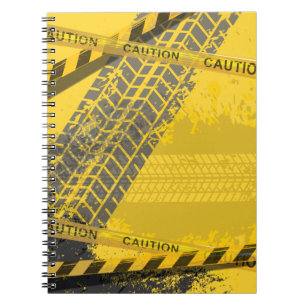 Carnet Piste tracée prudence jaune noir