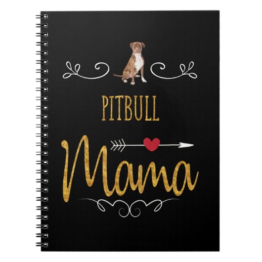 Carnet Pitbull aime maman tant (Devant)