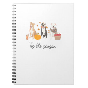 Carnet Pitbull Chien automne Thanksgiving C'est la saison